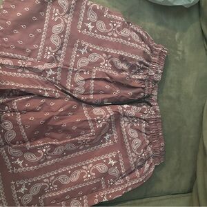 Paisley Print Shorts in Mauve